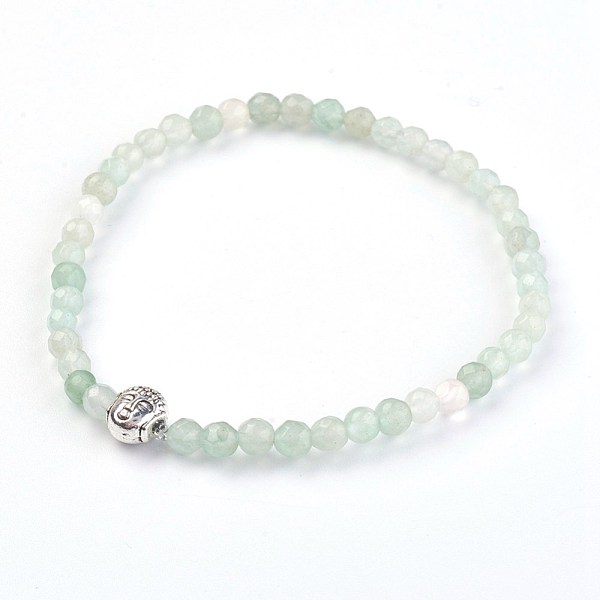 

PandaHall Natural Green Aventurine Stretch Bracelets, with Alloy Buddha Beads, 2-1/8 inch(5.4cm) Green Aventurine