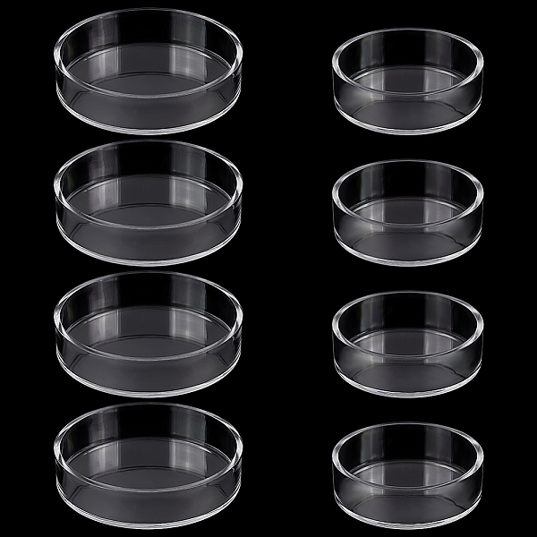 

PandaHall 8Pcs 2 Style Transparent Acrylic Aquarium Shrimp Feeding Dishes, Small Fish Feeding Bowl, Flat Round, Clear, 66~86x20mm...
