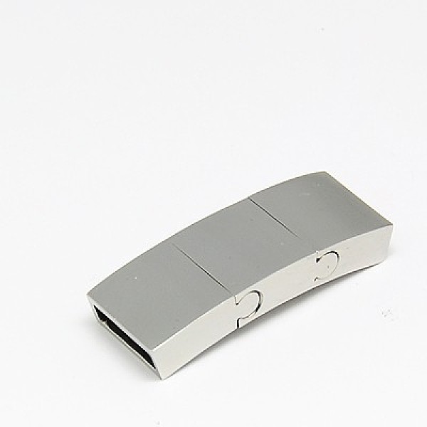 

PandaHall 304 Stainless Steel Magnetic Clasps with Glue-in Ends, Rectangle, 40x15x6mm, Hole: 4x13mm Stainless Steel Rectangle