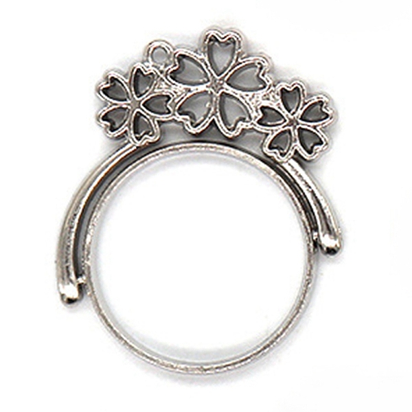 

PandaHall Zinc Alloy Open Back Bezel Pendants(rotatable), For DIY Epoxy Resin, Pressed Flower Jewelry, Flat Round with 5-Petal Flower...
