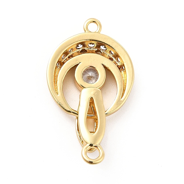 

PandaHall Rack Plating Brass Pave Clear Cubic Zirconia Fold Over Clasps, Long-Lasting Plated, Cadmium Free & Lead Free, Flat Round, Real 18K...