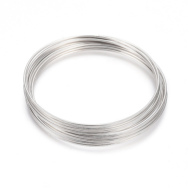 

PandaHall Steel Memory Wire,Bracelets Making,Nickel Free,Platinum,5.5cm,Wire : 18 Gauge,1.0mm,about 10circle/Set Steel Round