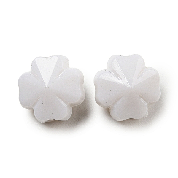 

PandaHall Opaque Acrylic European Beads, Large Hole Beads, Clover, White, 13.5x13.5x10mm, Hole: 5mm, about 625pcs/500g Acrylic Clover White