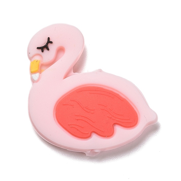 

PandaHall Silicone Focal Beads, Flamingo, Pink, 30x28x5mm, Hole: 2.5mm Silicone Other Animal Pink