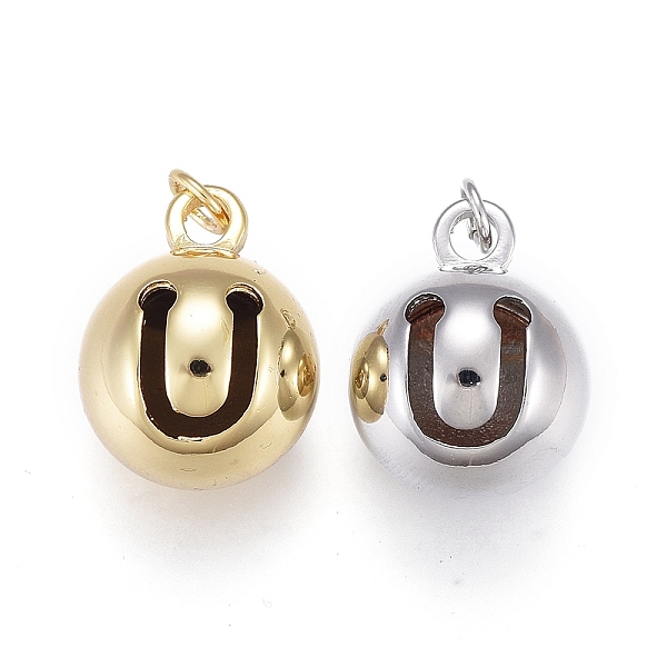 

PandaHall Brass Pendants, with Jump Rings, Long-Lasting Plated, Hollow Round, Mixed Color, 19x14.5mm, Hole: 3mm Brass Round