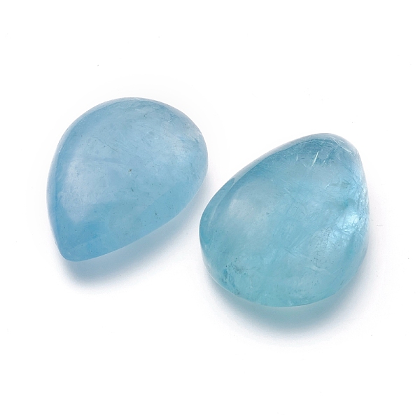 

PandaHall Natural Aquamarine Cabochons, Grade AAA, Teardrop, 23~27x14~18x5.5~9mm Aquamarine Teardrop