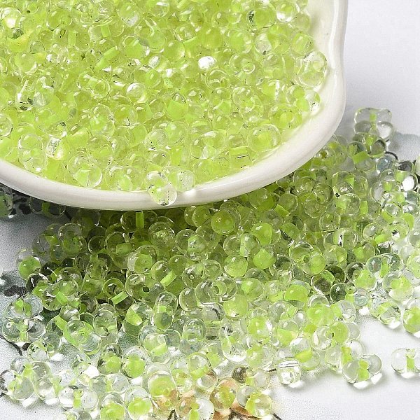 

PandaHall Glass Seed Beads, Peanut, Champagne Yellow, 5.5~6x3~3.5x3mm, Hole: 1~1.2mm, about 4000pcs/pound Glass Peanut