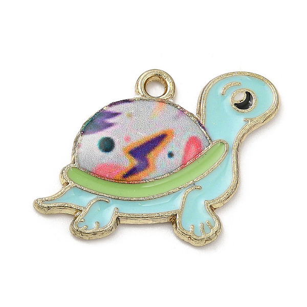 

PandaHall Light Gold Plated Alloy Enamel Pendants, Tortoise Charm, Lilac, 19x26x2mm, Hole: 1.6mm Alloy+Enamel Tortoise Purple