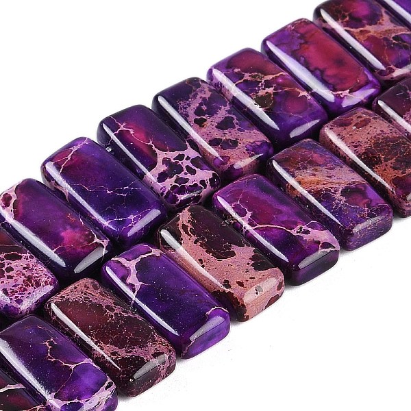 Brins de perles de jaspe impérial naturel