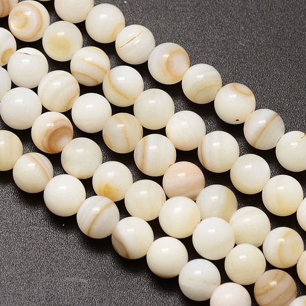 Natürliche Süßwasserschale Runde Perlenstränge
