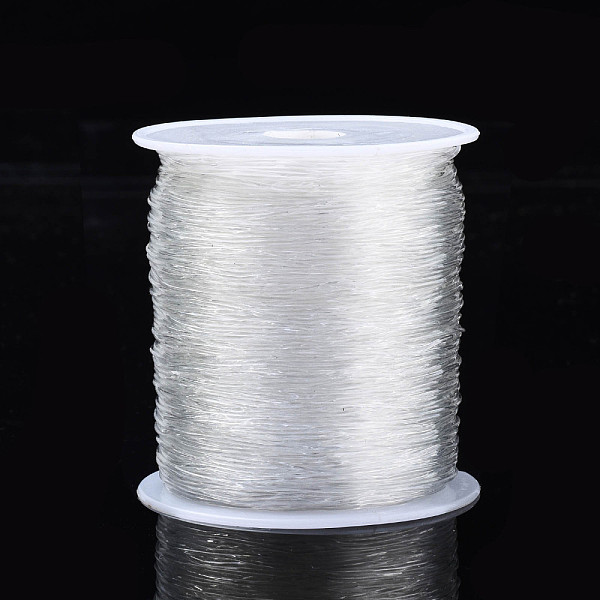 

PandaHall Elastic Stretch Polyester Crystal String Cord, Jewelry Making Bracelet Beading Thread, Clear, 0.7mm, about 109.36 yards(100m)/roll...