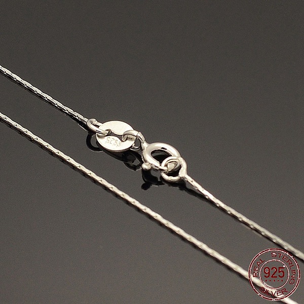Колье-цепочка из стерлингового серебра 925 пробы с родиевым покрытием Coreana