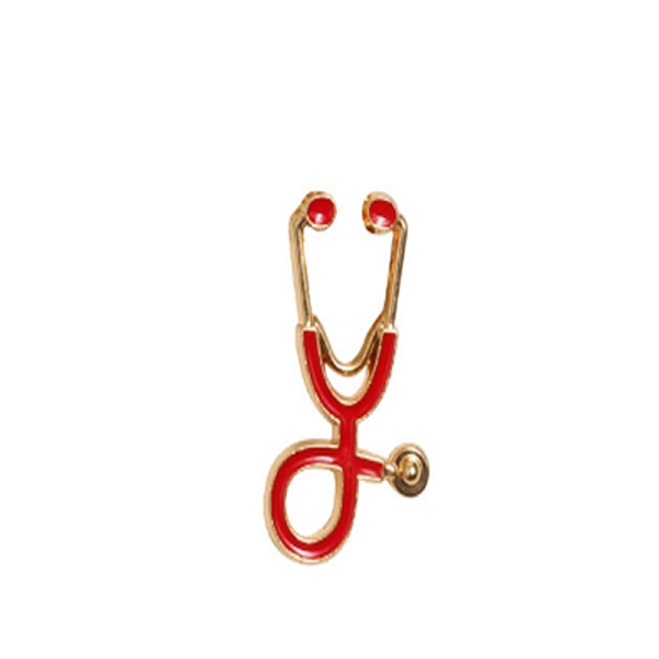 

PandaHall Medical Echometer Enamel Pin, Gold Plated Alloy Creative Badge for Backpack Clothes, Golden, 26x14.5x2mm, pin 1.2mm Alloy+Enamel..., Red