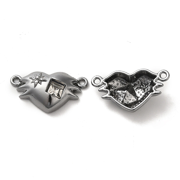 

PandaHall Alloy Connector Charms, Heart Links with Glass, Lead Free & Cadmium Free, Gunmetal, Clear, 12x21.5x5.5mm, Hole: 1.4mm Alloy+Glass...