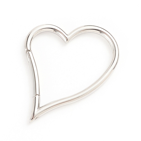 

PandaHall 304 Stainless Steel Spring Gate Rings, Heart, Stainless Steel Color, 39.5x32.5x3mm, Inner Diameter: 32x27.5mm 304 Stainless Steel
