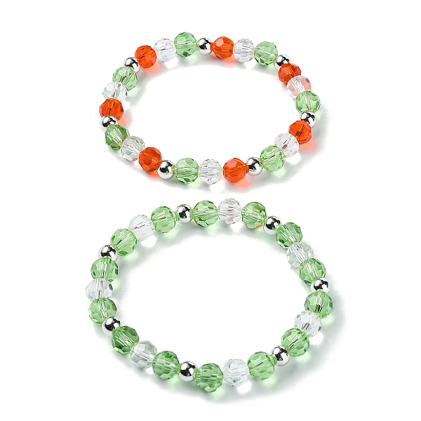 

PandaHall 2Pcs 2 Color Glass Beaded Stretch Bracelets Sets, Stackable Bracelets, Light Green, Inner Diameter: 2-3/8 inch(61mm), 1Pc/color...