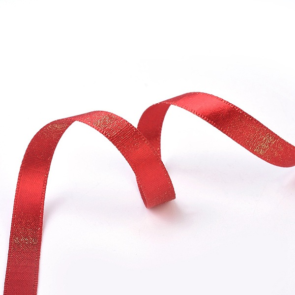

PandaHall Double Face Polyester Satin Ribbons, FireBrick, 3/8 inch(9mm), about 100yards/roll(91.44m/roll) Polyester None Red