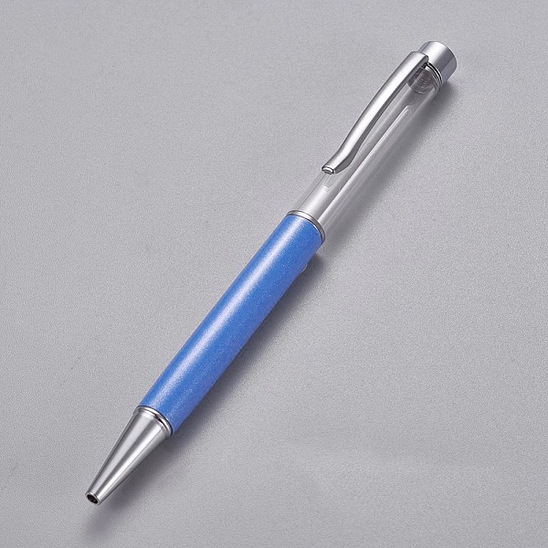 

PandaHall Creative Empty Tube Ballpoint Pens, with Black Ink Pen Refill Inside, for DIY Glitter Epoxy Resin Crystal Ballpoint Pen Herbarium..., Blue