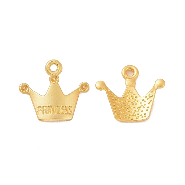 

PandaHall Rack Plating Alloy Pendant Rhinestone Settings, Crown with Word Princess, Golden, Fit for 1.5mm Rhinestone, 16.5x18.5x1mm, Hole...