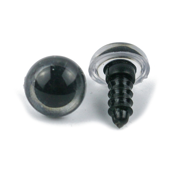 

PandaHall Plastic Doll Eyes, Craft Safety Eyes, with Spacer, for Doll Making, Half Round, Gray, 14mm Plastic Half Round Gray