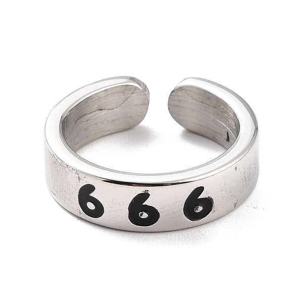 

PandaHall Angel Number Rings for Women, 304 Stainless Steel Enamel Cuff Finger Rings, Num.6, US Size 6 3/4(17.1mm) 304 Stainless Steel...