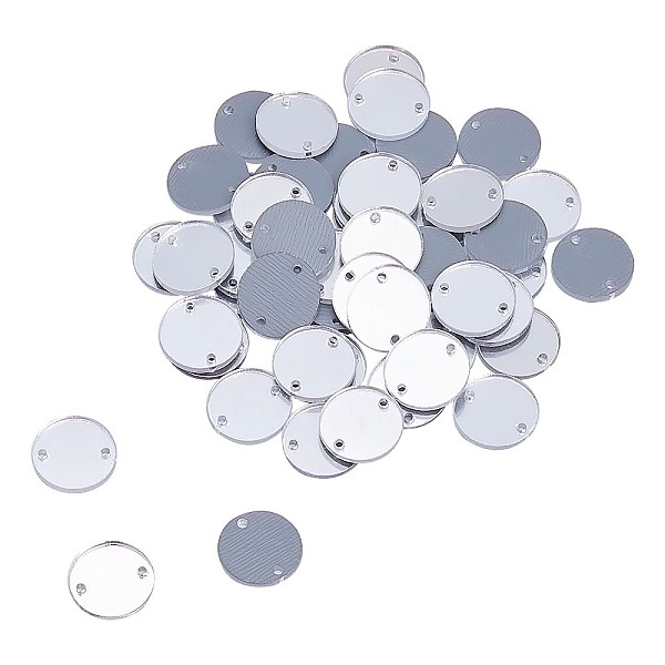 

PandaHall Sew on Acrylic, Flat Round, Silver, 15.5x1.5mm, Hole: 1mm Acrylic Rhinestone Flat Round Silver