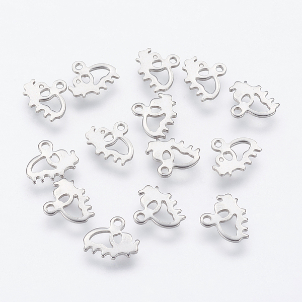 

PandaHall 304 Stainless Steel Charms, Elephant, Stainless Steel Color, 9.5x11x1mm, Hole: 1mm 304 Stainless Steel Elephant