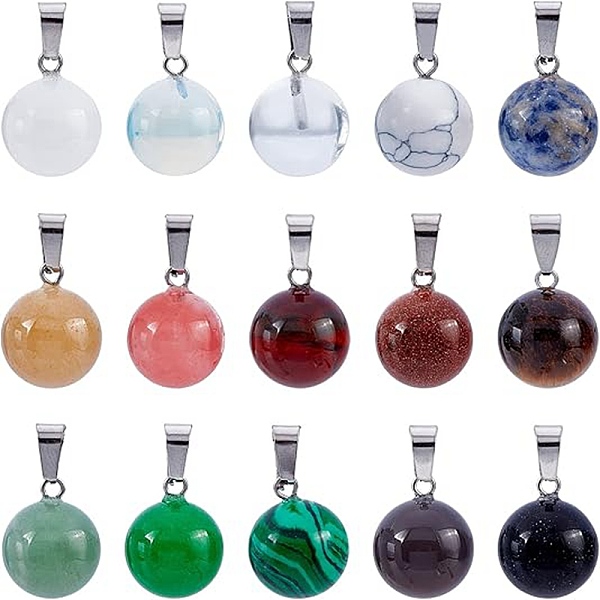 Round Gemstone Pend… - image