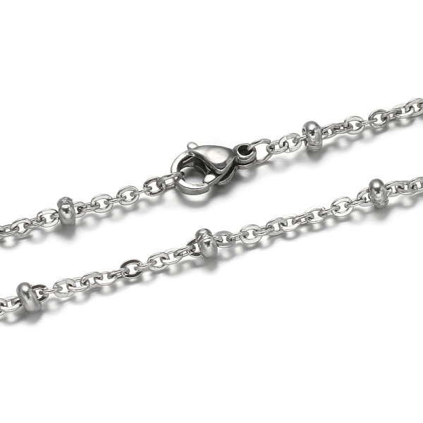 

PandaHall 304 Stainless Steel Rolo Chains Necklaces, with Lobster Claw Clasps, Stainless Steel Color, 19.6 inch(50cm) 304 Stainless Steel