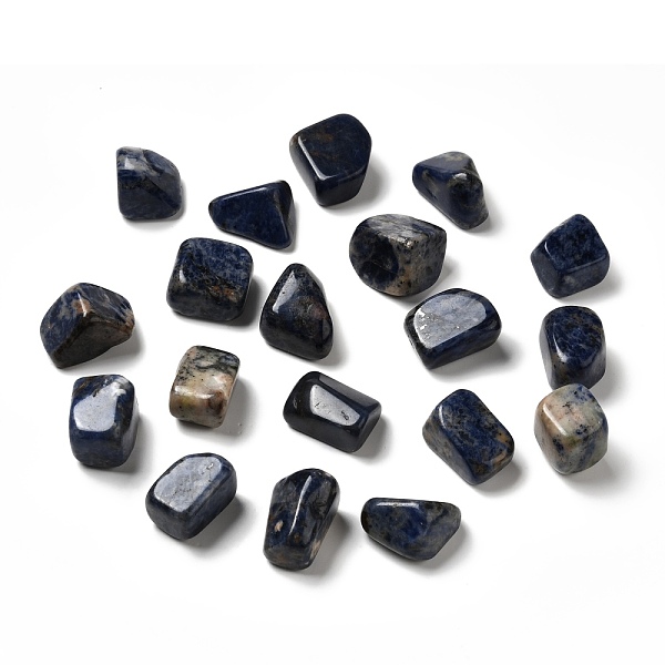 

PandaHall Natural Sodalite Beads, No Hole, Nuggets, Tumbled Stone, Healing Stones for 7 Chakras Balancing, Crystal Therapy, Meditation...