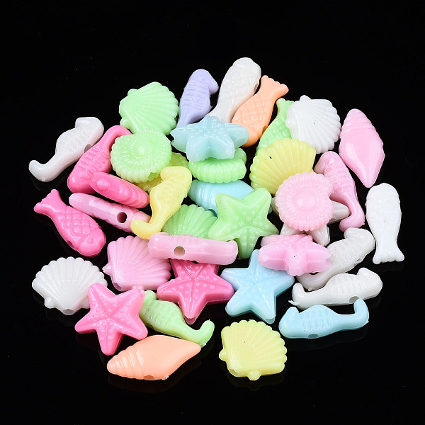 Opaque Acrylic Beads - image