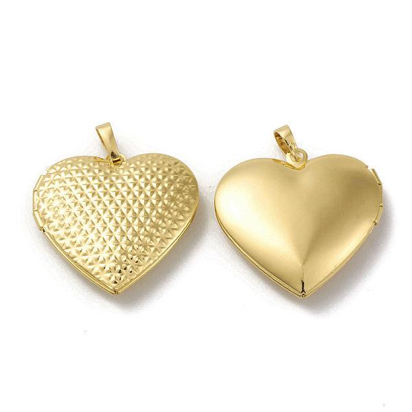 

PandaHall Rack Plating Brass Locket Pendants, Heart Charm, Cadmium Free & Lead Free, Long-Lasting Plated, Real 18K Gold Plated...