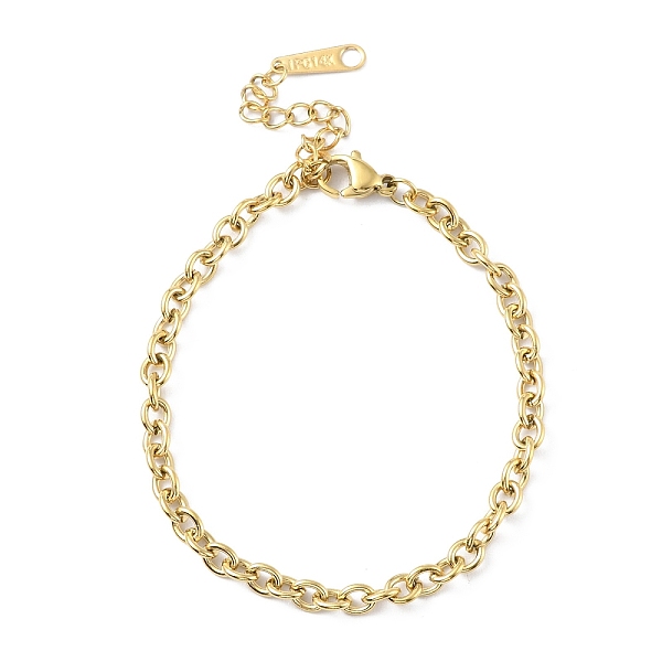 

PandaHall Ion Plating(IP) 304 Stainless Steel Cable Chain Bracelets for Men Women, Real 14K Gold Plated, 6-1/2 inch(16.5cm) 304 Stainless...