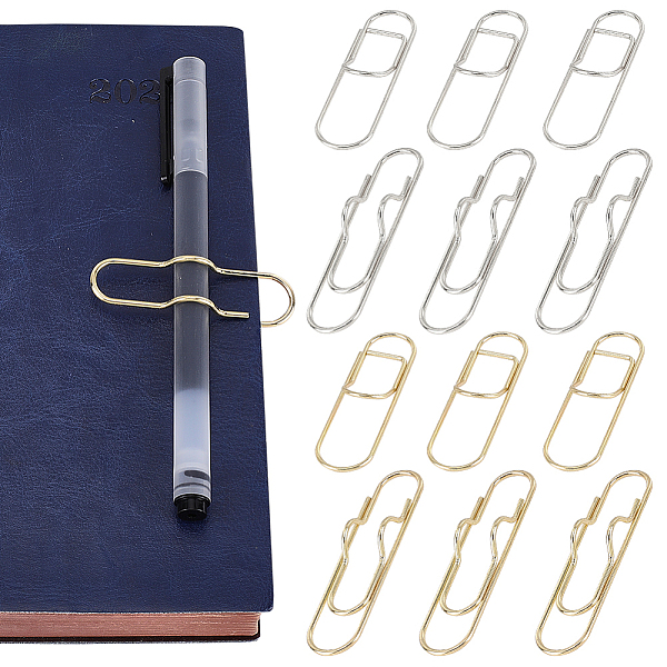 

PandaHall CRASPIRE 24Pcs 4 Style Metal Pen Clips Stainless Steel Pen Holder Clips Paper Clips Pen Holder Oval for Notebooks Journal Planner...
