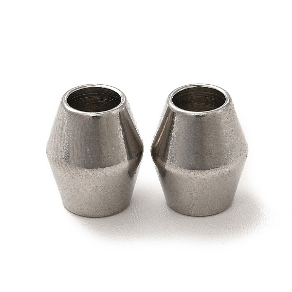 

PandaHall 201 Stainless Steel Beads, Bicone, Stainless Steel Color, 9x7.3mm, Hole: 4mm 201 Stainless Steel Bicone