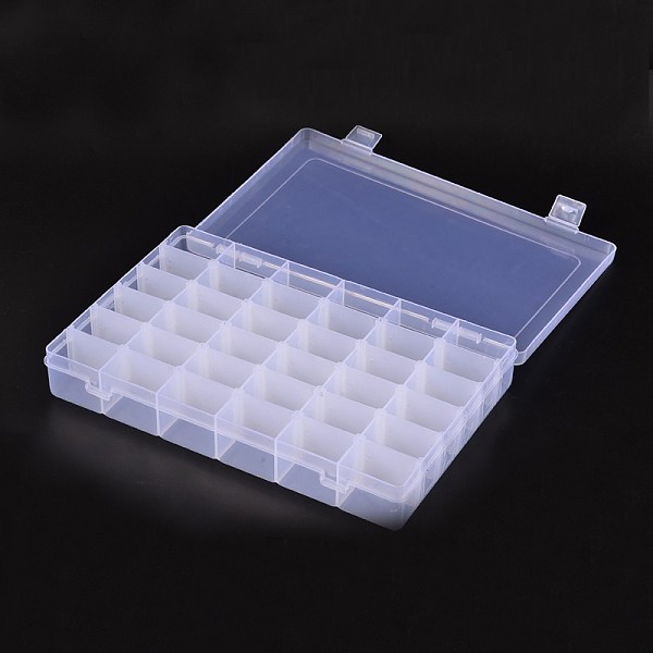 

PandaHall (Defective Closeout Sale), Rectangle Plastic Clear Beads Storage Containers, 36 Compartments, Clear, 27.5x18x4.5cm Plastic...