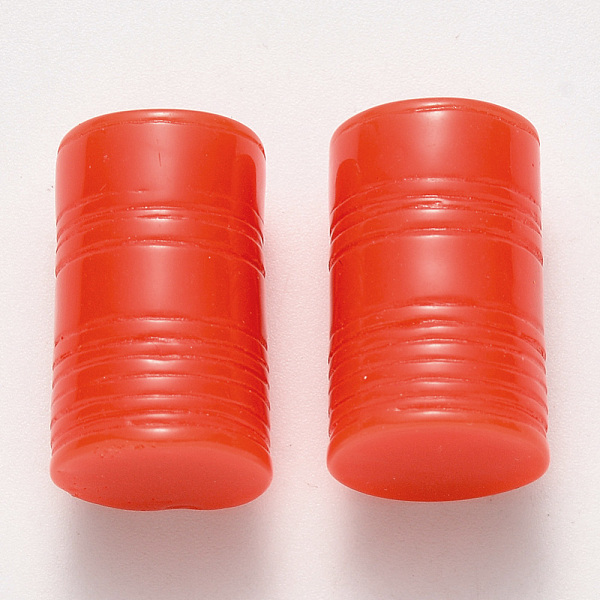 

PandaHall Resin Beads, No Hole/Undrilled, Tin, Red, 23.5x14.5mm Resin Column Red