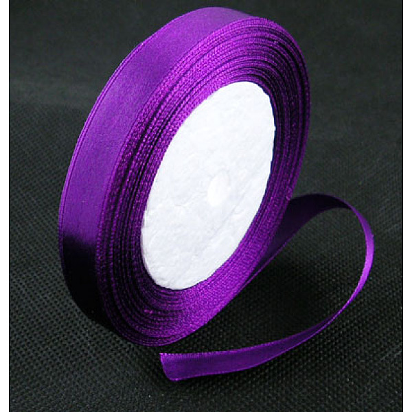

PandaHall Dark Violet Single Face Satin Ribbon, 1/2 inch(12mm), 25yards/roll(22.86m/roll) Polyester