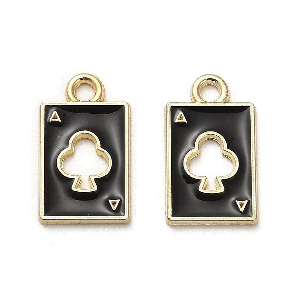 

PandaHall Light Gold Plated Alloy Enamel Pendants, Rectangle with Clubs Pattern, Black, 18.5x10.5x1mm, Hole: 2mm Alloy+Enamel Rectangle...