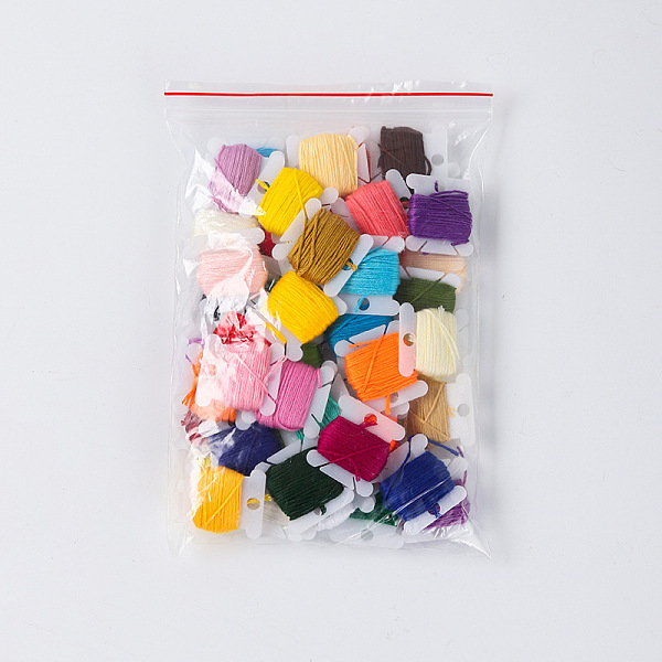 

PandaHall 50 Colors Rainbow Color Polyester Embroidery Threads for Cross Stitch, Embroidery Floss with Card, DIY Friendship Bracelets String..., Multicolor
