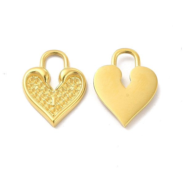 

PandaHall Ion Plating(IP) 304 Stainless Steel Pendant Rhinestone Settings, Heart Lock, Real 14K Gold Plated, Fit For 1mm Rhinestone...