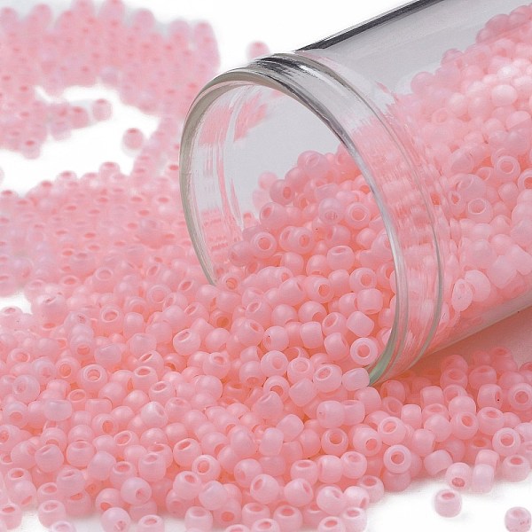 

PandaHall TOHO Round Seed Beads, Japanese Seed Beads, Frosted, (145F) Ceylon Frost Innocent Pink, 11/0, 2.2mm, Hole: 0.8mm, about...