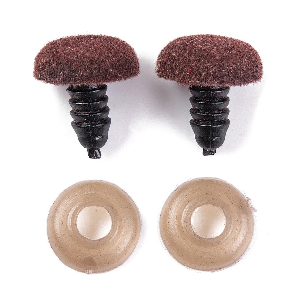 

PandaHall Plastic Safety Noses, Flocky Craft Nose, for DIY Doll Toys Puppet Plush Animal Making, with Gasket, Coconut Brown, 12.5x15x17.5mm...