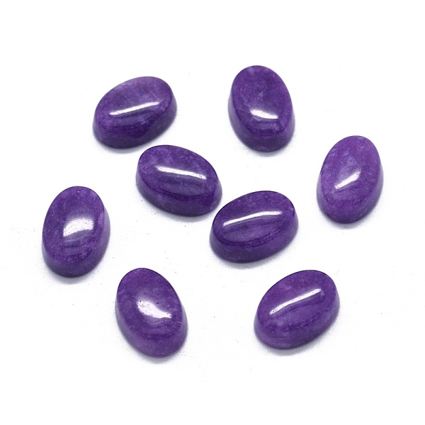 

PandaHall Natural Dyed Jade Cabochons, Oval, 20x15x6mm Other Jade Oval Purple