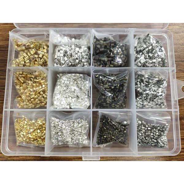 

PandaHall Brass Spacer Beads, Column, Mixed Color, 1.5~2x1.5~2.5mm, Hole: 1~2mm Brass Column