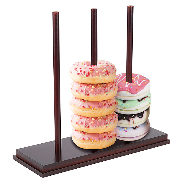 

PandaHall FINGERINSPIRE Wood Donut Stand Dark Red Detachable Donut Display Holder Rectangle Donut Stand for Dessert Table Bagel Donut Holder...