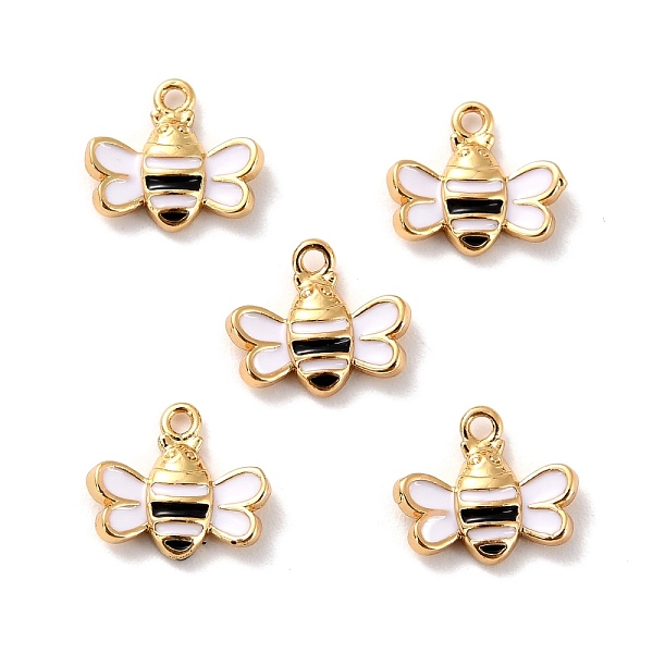 

PandaHall Brass Enamel Pendants, Long-Lasting Plated, Cadmium Free & Lead Free, Real 18K Gold Plated, Bees, Black, 9x10x2.5mm, Hole: 1mm...