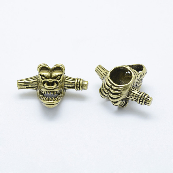

PandaHall Brass Beads, Long-Lasting Plated, Cadmium Free & Nickel Free & Lead Free, Devil, Antique Bronze, 16x29x21mm, Hole: 6mm Brass Human