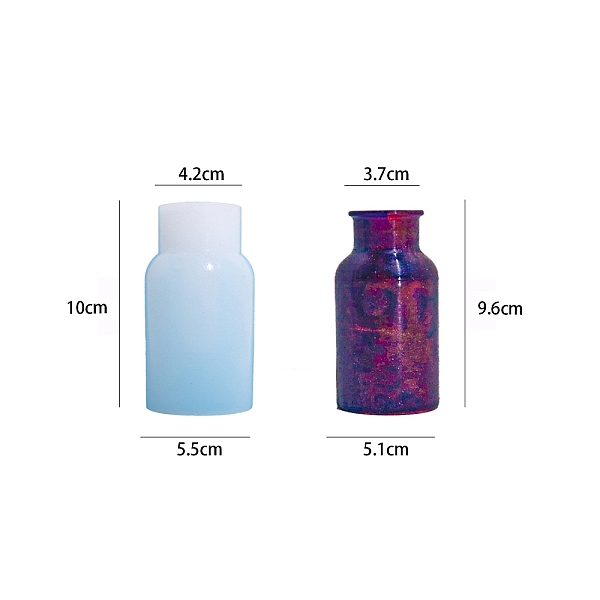 

PandaHall DIY Vase Silicone Molds, Resin Casting Molds, for UV Resin, Epoxy Resin Jewelry Makings, Light Sky Blue, 55x100mm Silicone Vase