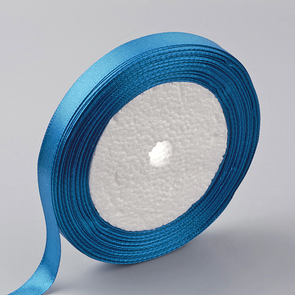 

PandaHall Single Face Satin Ribbon, Polyester Ribbon, Dodger Blue, 1/4 inch(6mm), about 25yards/roll(22.86m/roll), 10rolls/group...